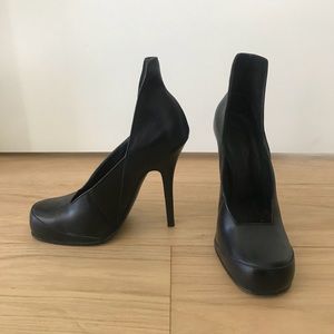 Rick Owens Black Leather Platform Size 40
